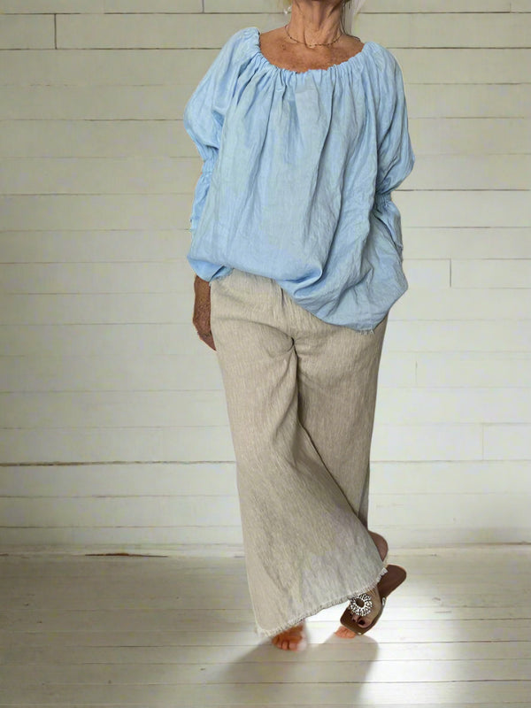 Lazy Linen Frayed Hems